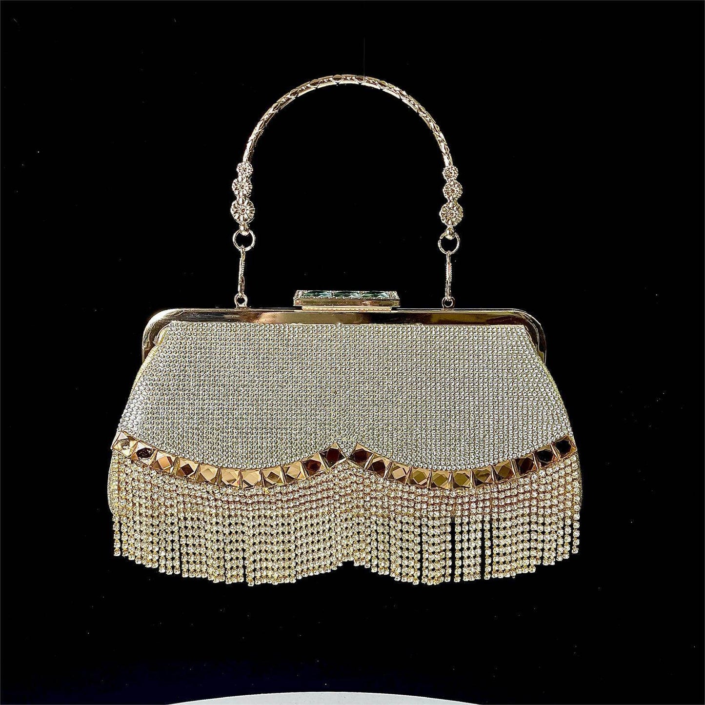 New Tassel Evening Bag - KTV Princess Crossbody with Diamonds & Chain Strap - Buy Center