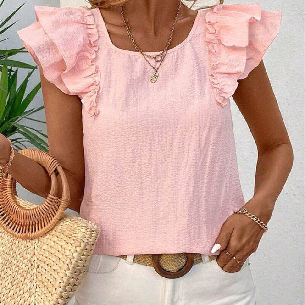 Buycenter Women's Short-Sleeved T-Shirt with Bow - Casual Loose Fit - Buy Center