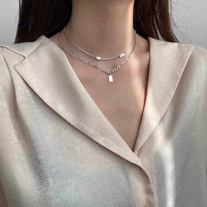 Elegant Simple Double Layer Stacked Necklace - Stylish Pearls Jewelry - Buy Center