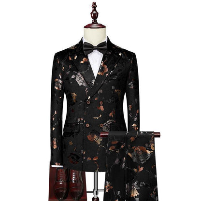 Men's Creative Printed Tie Suit Set - Stylish Blazer & Pants for 2025 - Buy Center