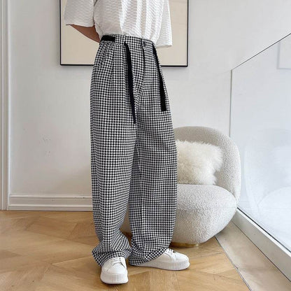 Retro Elegant Wide-Leg Trousers for Men - Stylish Mid-High Waist Sweatpants - Buy Center