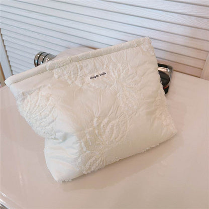 Women's Quilted Handbag - Soft Cotton Cosmetic Bag for Daily Use - Buy Center