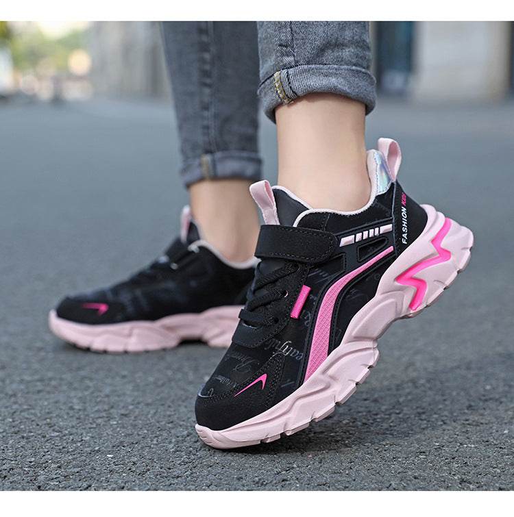 Waterproof Leather Girls Sneakers - Breathable, Non-Slip Design for Kids - Buy Center