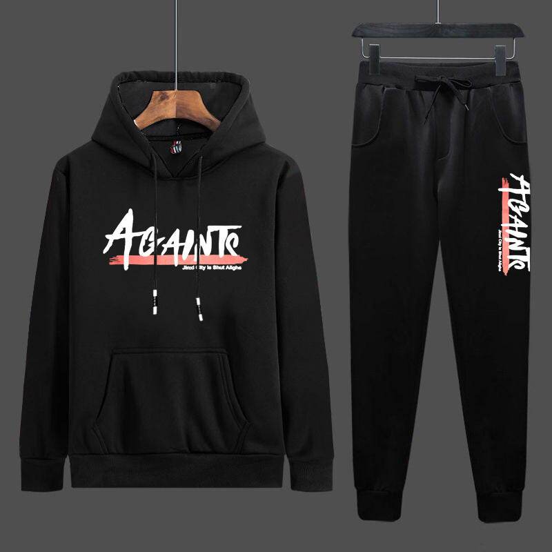 Men's Spring Autumn Hooded Pullover Pajama Set - Sizes S-3XL - Buy Center