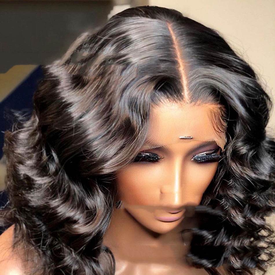 Half-Length Black Front Lace Curly Hairpiece - Stylish & Versatile - Buy Center