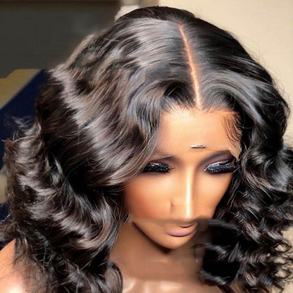 Half-Length Black Front Lace Curly Hairpiece - Stylish & Versatile - Buy Center