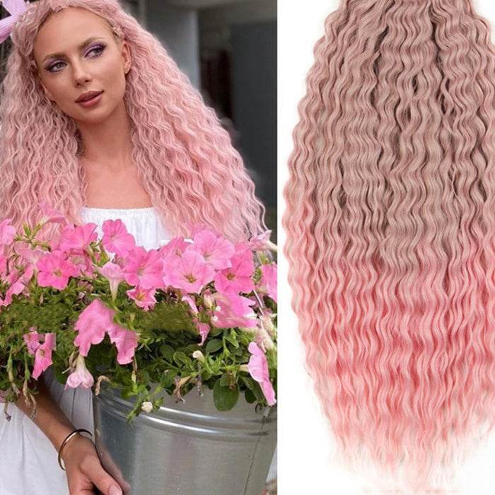 Chemical Fiber Water Ripple Crochet Curls - Stylish Synthetic Hair Extensions - Buy Center