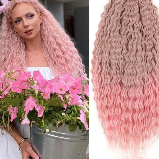 Chemical Fiber Water Ripple Crochet Curls - Stylish Synthetic Hair Extensions - Buy Center