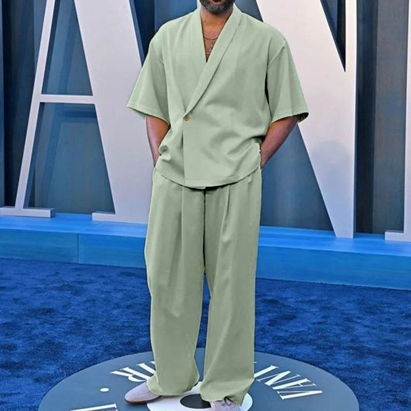 Buycenter Casual Polo Collar Suit for Men - Stylish & Comfortable Fit - Buy Center