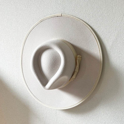 Buycenter Women's Fashion Bow Hat - Stylish Large Brim Tapered Cap - Buy Center