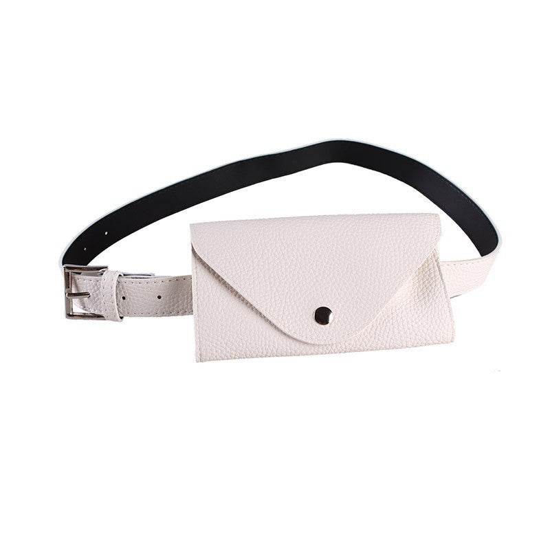 Litchi Pattern Mobile Phone Waist Bag - Stylish Imitation Leather Belt Bag - Buy Center