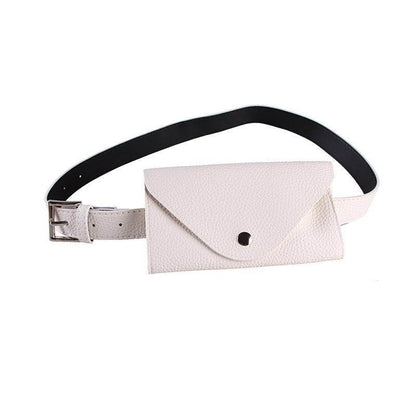 Litchi Pattern Mobile Phone Waist Bag - Stylish Imitation Leather Belt Bag - Buy Center