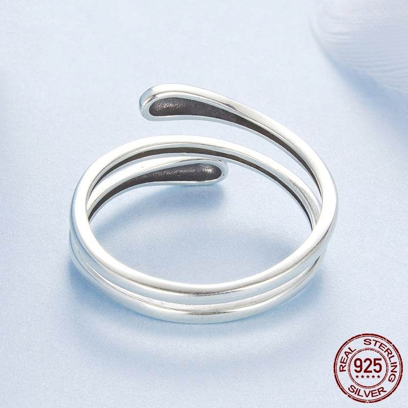 Buycenter S925 Silver Multilayer Simplicity Ring - Stylish Women's Accessory - Buy Center