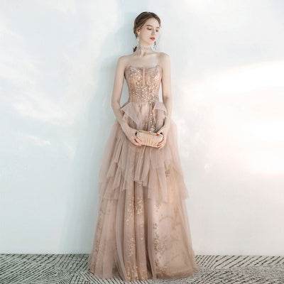 Buycenter Toast Dress - Elegant Beaded Evening Dress for Weddings & Events - Buy Center