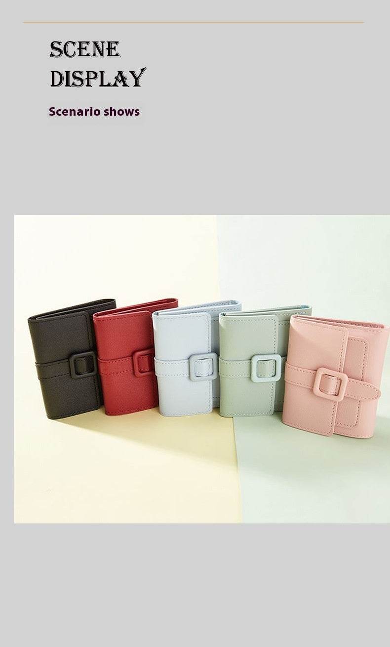 Short Solid Color Women’s Wallet - Lightweight, Waterproof Card Holder - Buy Center