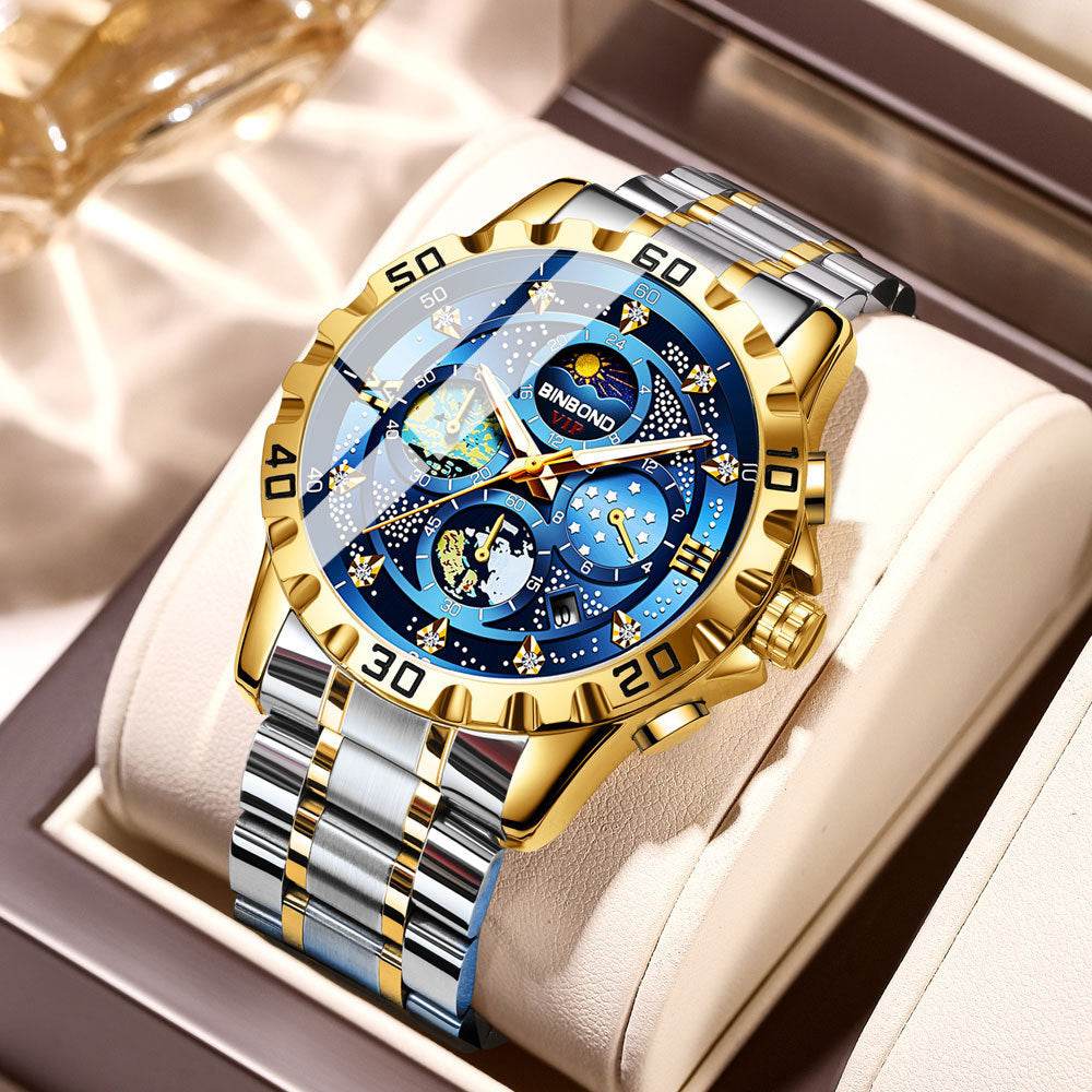 Stylish Quartz Business Watch - Sleek 11mm Thin, Waterproof Design - Buy Center