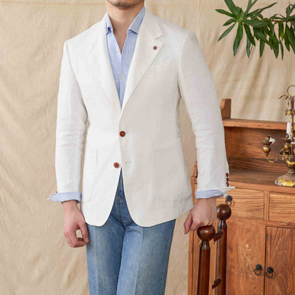 Lightweight Casual Linen Suit Jacket for Men - Summer Fashion Essential - Buy Center