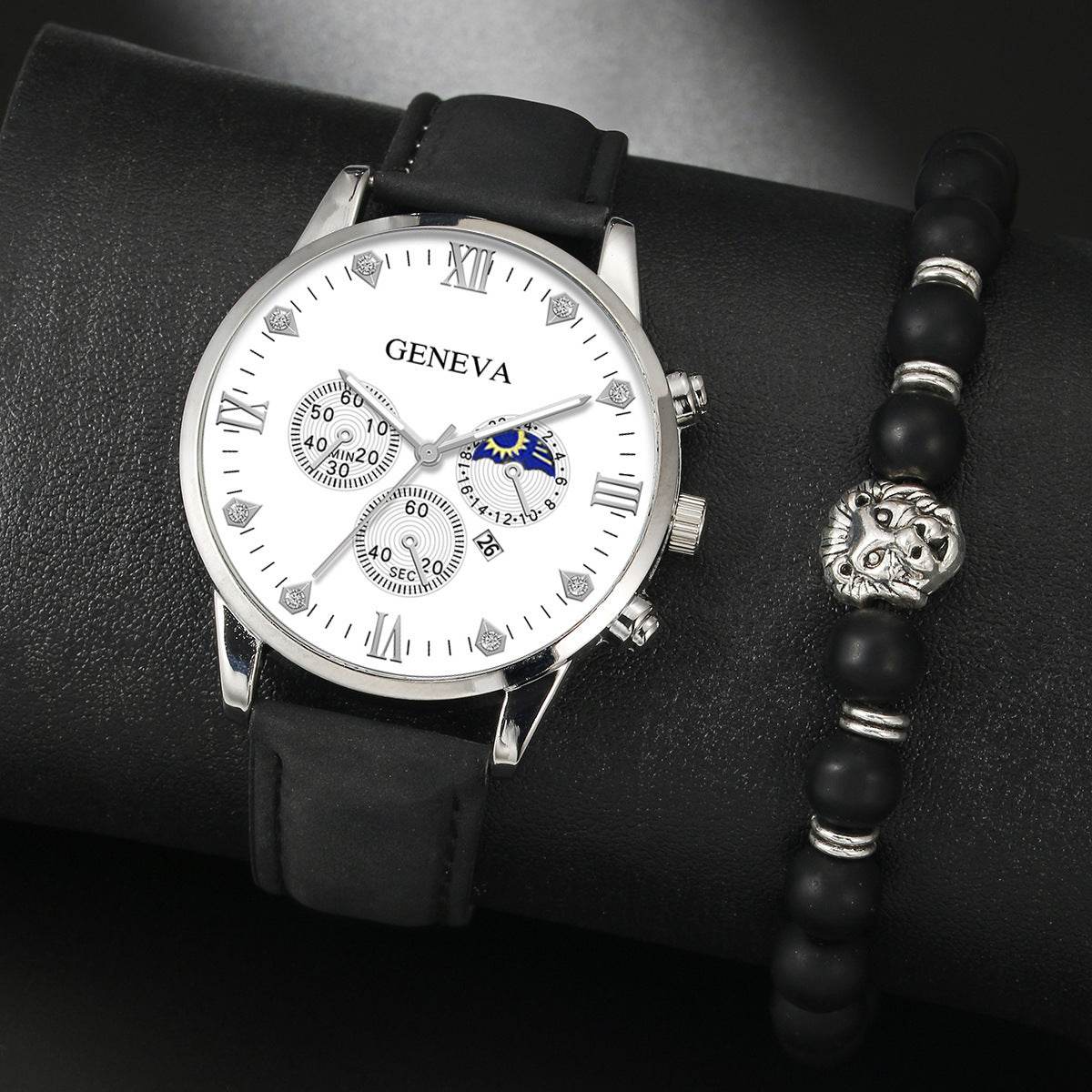 Buy Center Men's Casual Quartz Watch - Stylish Imagination with Imitation Leather Strap - Buy Center