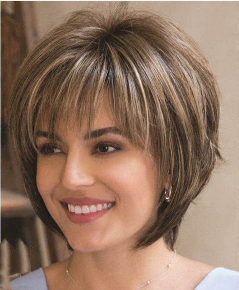 Mixed Blonde Brown Short Wig - Heat Resistant Synthetic Hair for Stylish Looks - Buy Center