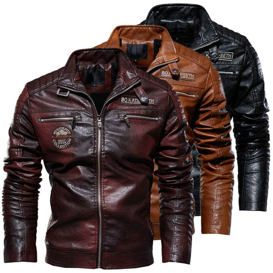 Modern Hardman Plush Leather Motorcycle Jacket - Trendy & Stylish 2025 - Buy Center