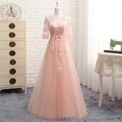 Buycenter Wedding Mid-Length Dress - Elegant Banquet Evening Gown - Buy Center