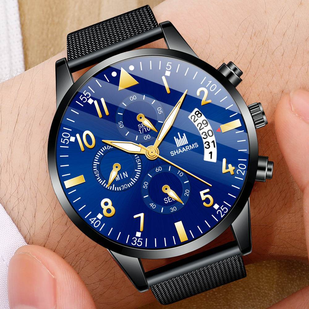 Concept Men's Mesh Strap Quartz Watch - Stylish Calendar Design 2025 - Buy Center