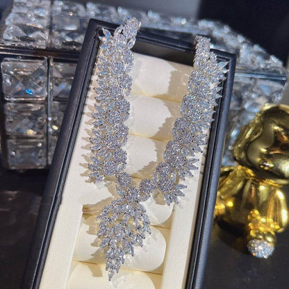 Buy Center Zircon Pendant Necklace Set - Elegant Jewelry for Banquets - Buy Center