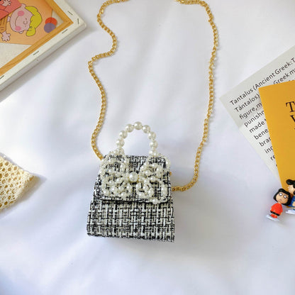 Pearl Handbag for Kids - Stylish Soft Woolen Messenger Bag 2025 - Buy Center