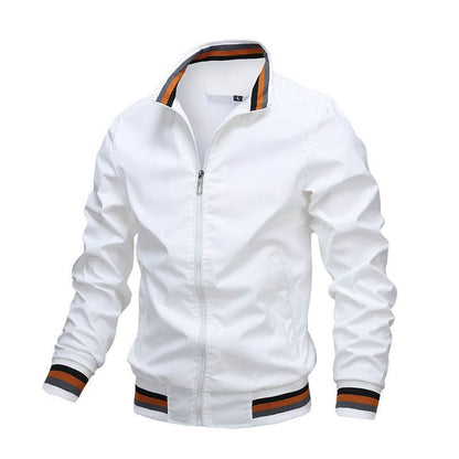 Buycenter Men's Sports Jacket - Simple Fit, Stand-Up Collar, Zipper Style - Buy Center