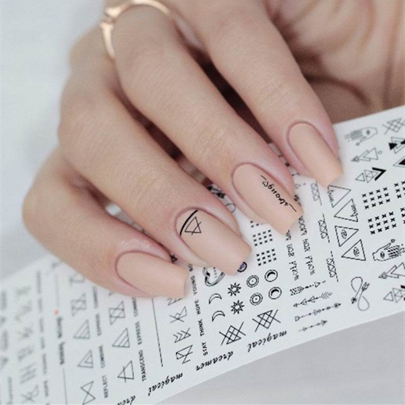 Geometric DIY Art Nail Polish Stickers - Modern Styles for Trendy Nails - Buy Center