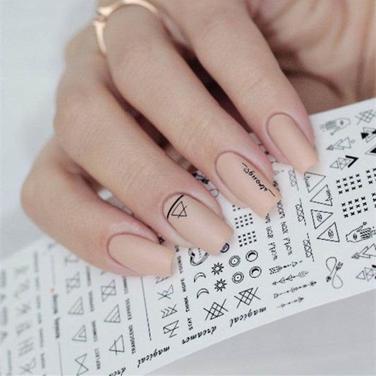 Geometric DIY Art Nail Polish Stickers - Modern Styles for Trendy Nails - Buy Center