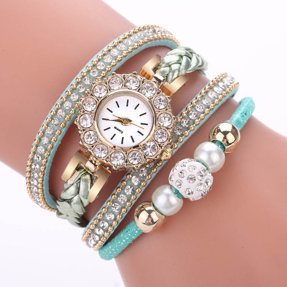 Creative Quartz Watch for Women - Pearl Diamond Design, Casual Elegance - Buy Center