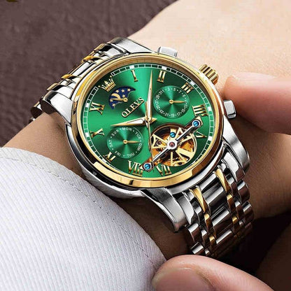 Men's Waterproof Mechanical Watch - Full-Automatic Stainless Steel Design - Buy Center
