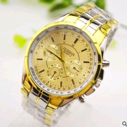 Buycenter Men's Steel Belt Watch - Trendy Three-Eye Quartz Style 2025 - Buy Center