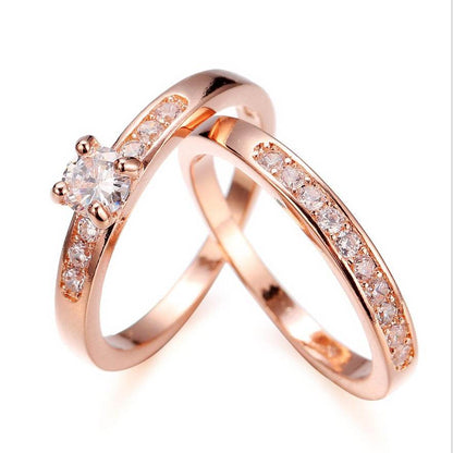Elegant Rose Gold Ring with Diamonds - Perfect for Any Occasion 2025 - Buy Center