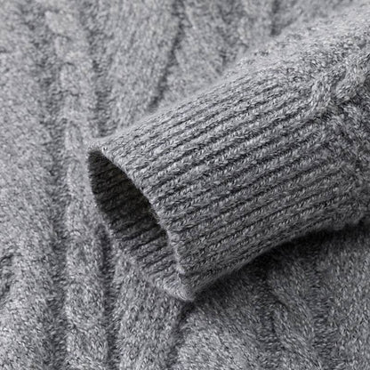 Buycenter Men's Thickened V-Neck Woolen Sweater - Warm Winter Pullover - Buy Center