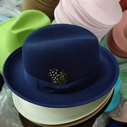 Men's Billycock Felt Hat - Stylish, Breathable, Sun Protection Fedora - Buy Center