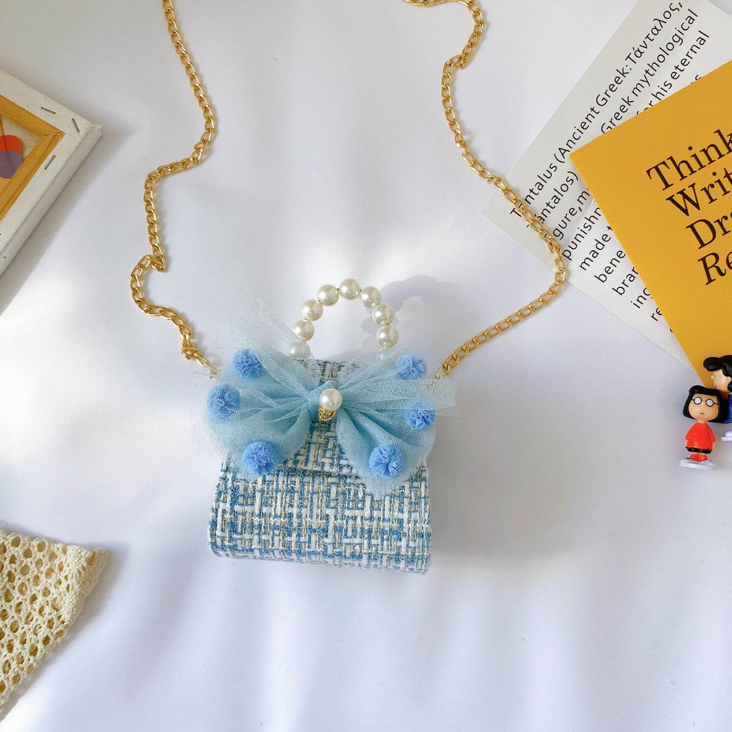 Pearl Handbag for Kids - Stylish Soft Woolen Messenger Bag 2025 - Buy Center