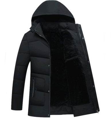 Buycenter Men's Hooded Cotton Coat - Warm Thick Jacket for Autumn - Buy Center
