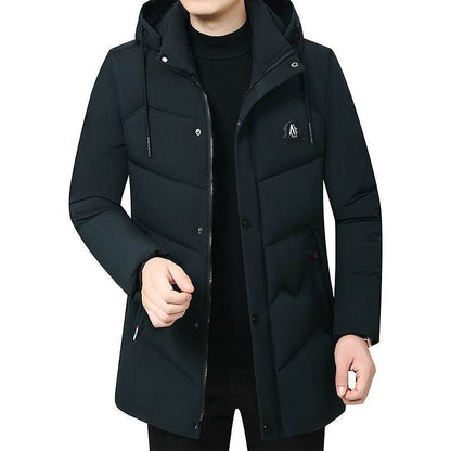 Thickened Winter Men's Coat - Plus Size Black & Dark Blue Stylish Picks - Buy Center