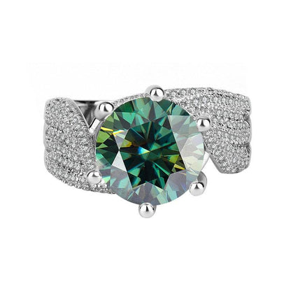 Buycenter 925 Sterling Silver Moissanite Heart Ring - d-e Color - Buy Center