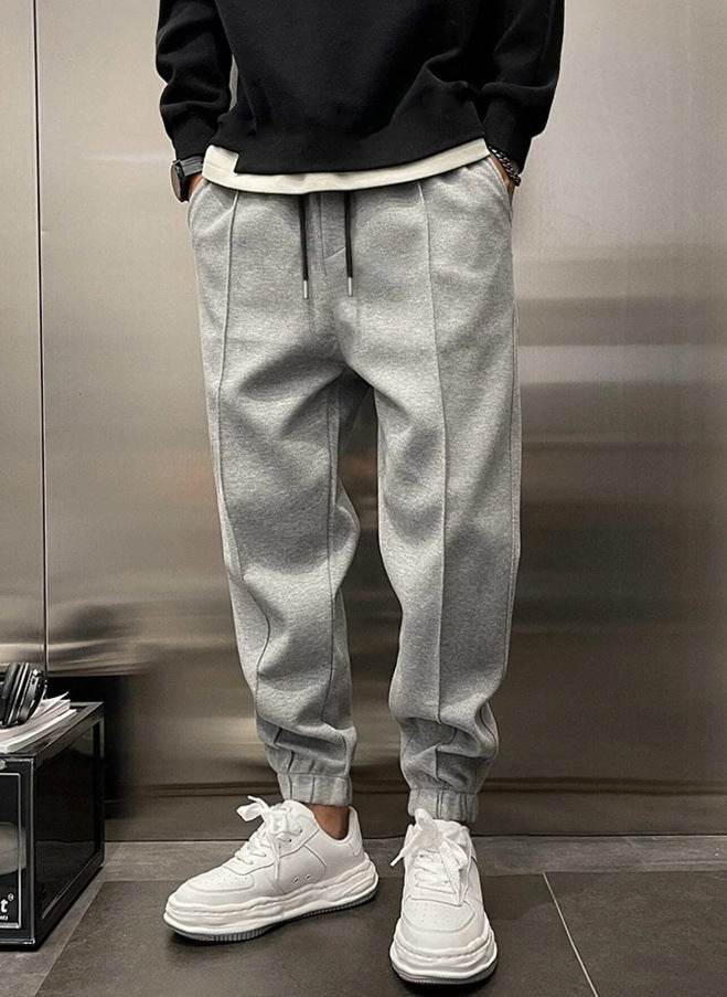 Thicken Loose Fit Ankle-Tied Sweatpants - Trendy Styles 2025 - Buy Center