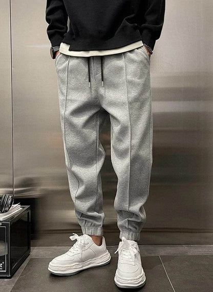 Thicken Loose Fit Ankle-Tied Sweatpants - Trendy Styles 2025 - Buy Center