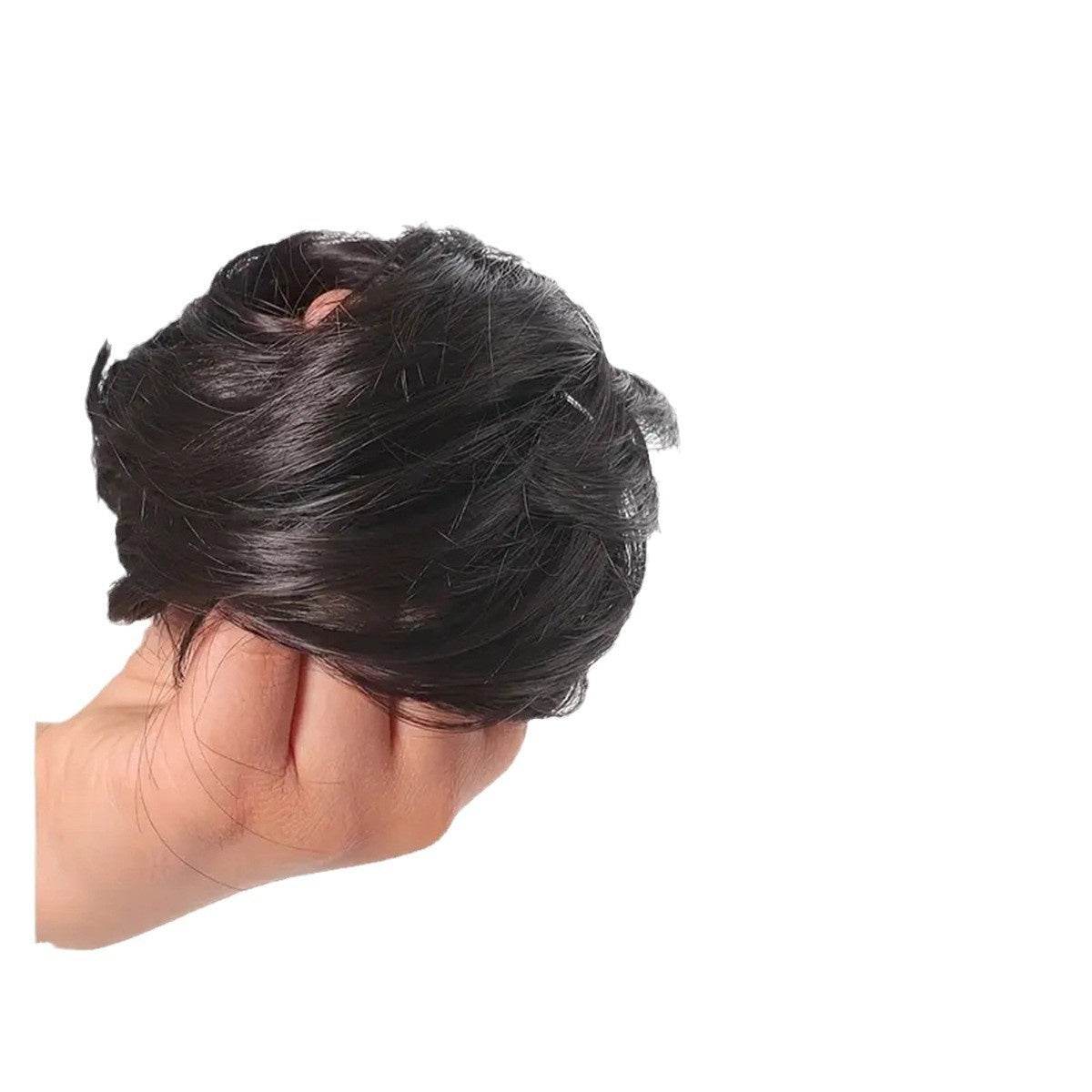 Female Hair Loop Simulation Wig - Fluffy Short Style with Rubber Band - Buy Center