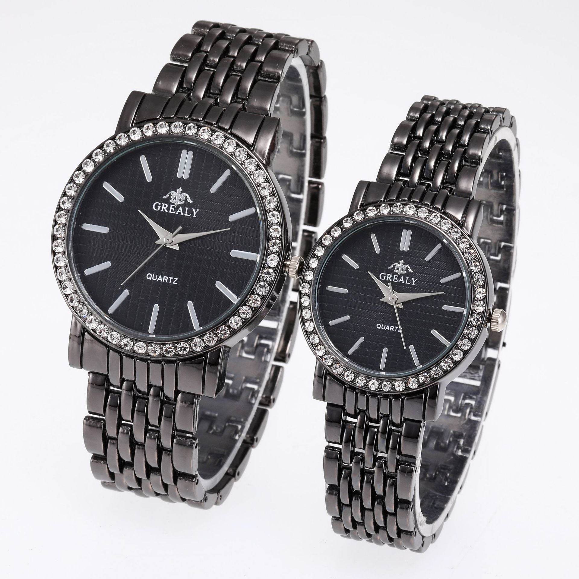 Casual Quartz Watches for Men & Women - Stylish Steel Strap with Diamonds - Buy Center