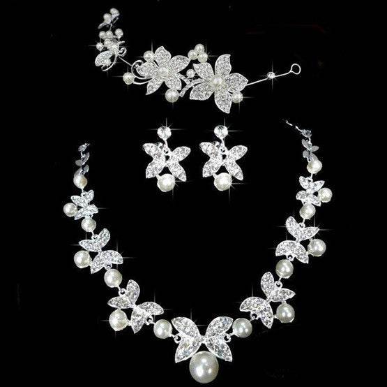 Butterfly Bridal Jewelry Set - Pearl Headdress & Elegant Soft Chain 2025 - Buy Center