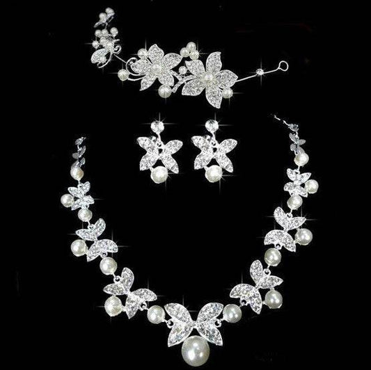 Butterfly Bridal Jewelry Set - Pearl Headdress & Elegant Soft Chain 2025 - Buy Center