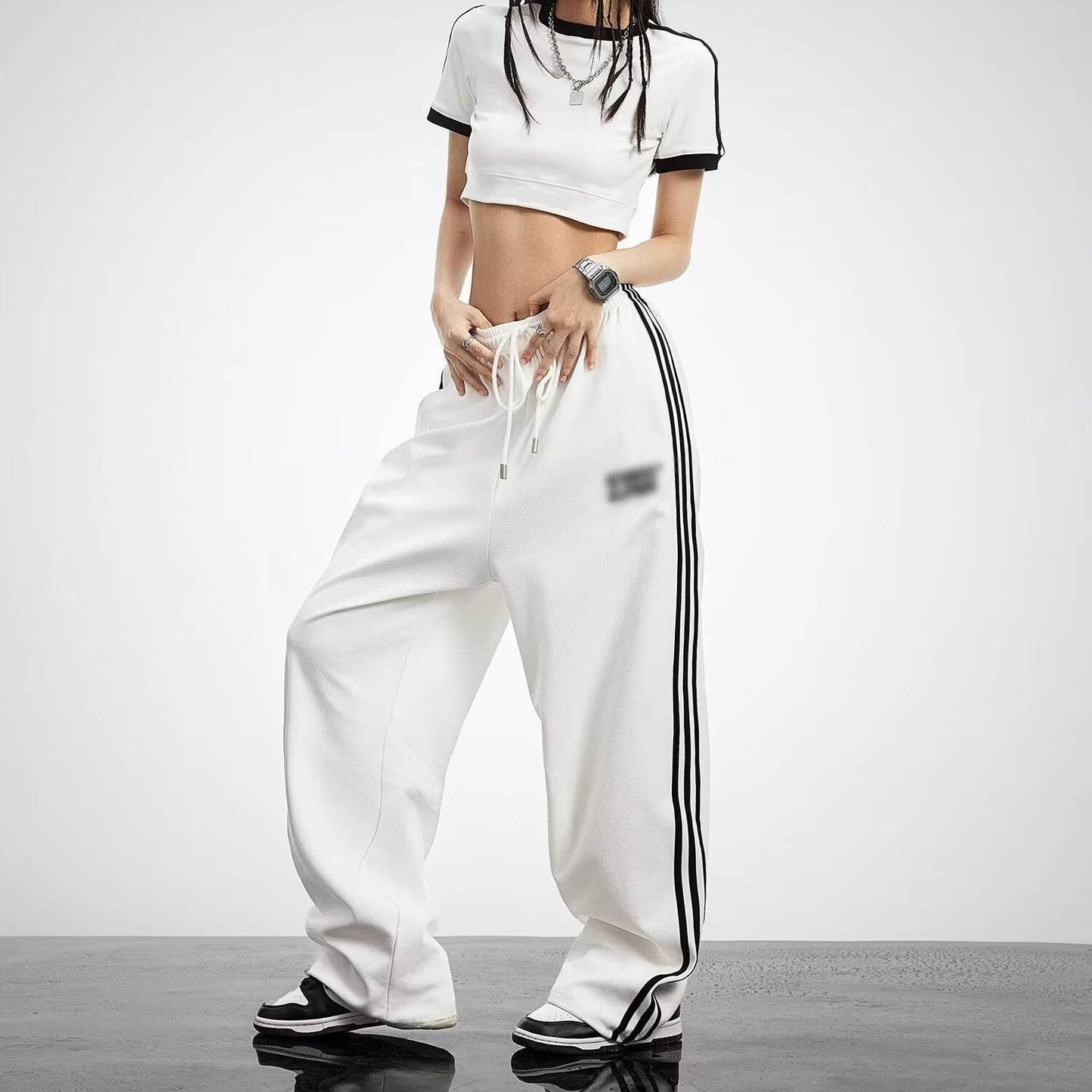 Jenny Jazz Autumn Wide Leg Pants - Mid Waist, Trendy Comfortable Fit - Buy Center