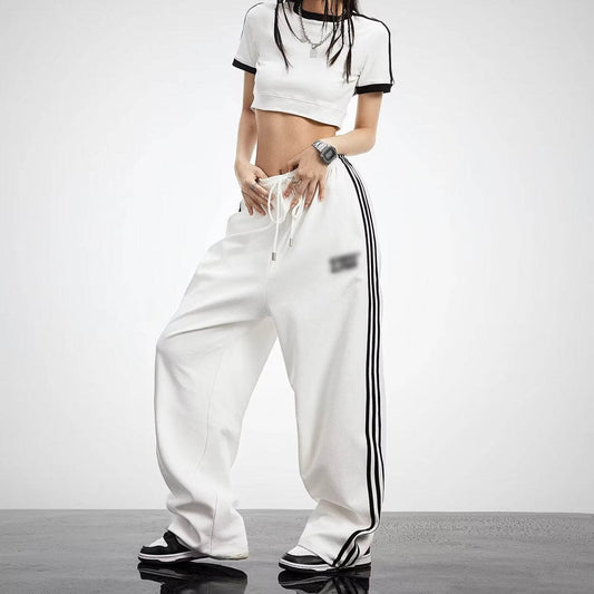 Jenny Jazz Autumn Wide Leg Pants - Mid Waist, Trendy Comfortable Fit - Buy Center