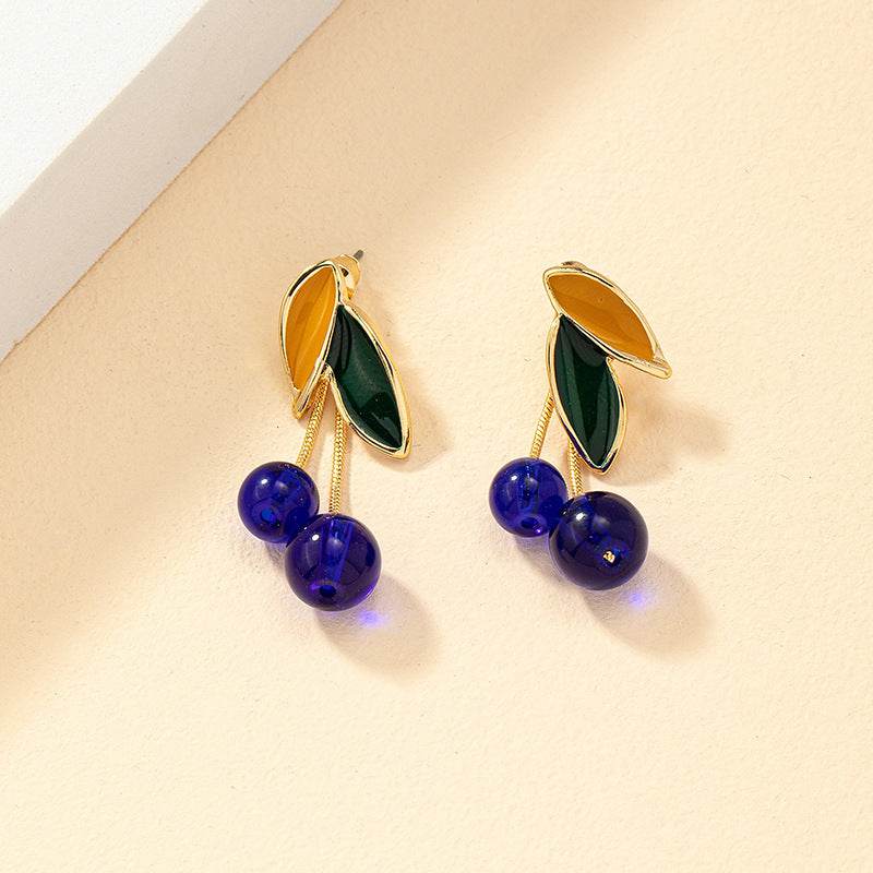 Trendy Cherry-Shaped Earrings - Stylish Alloy Design for Women 2025 - Buy Center